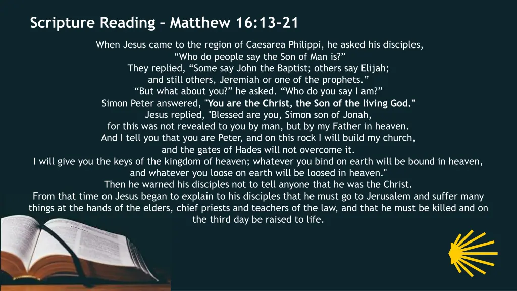 scripture reading matthew 16 13 21