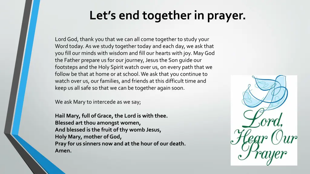 let s end together in prayer