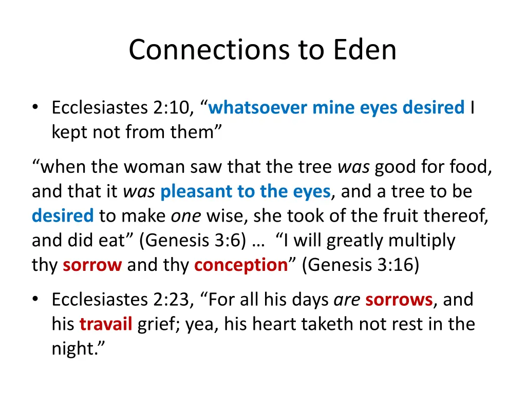 connections to eden