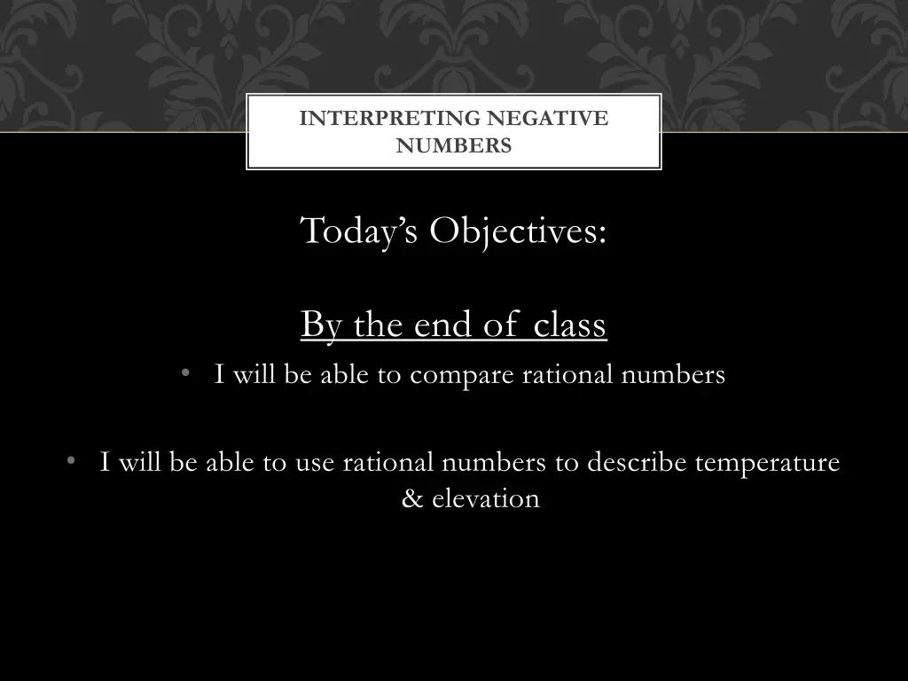 interpreting negative numbers