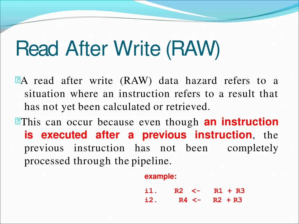 read after write raw