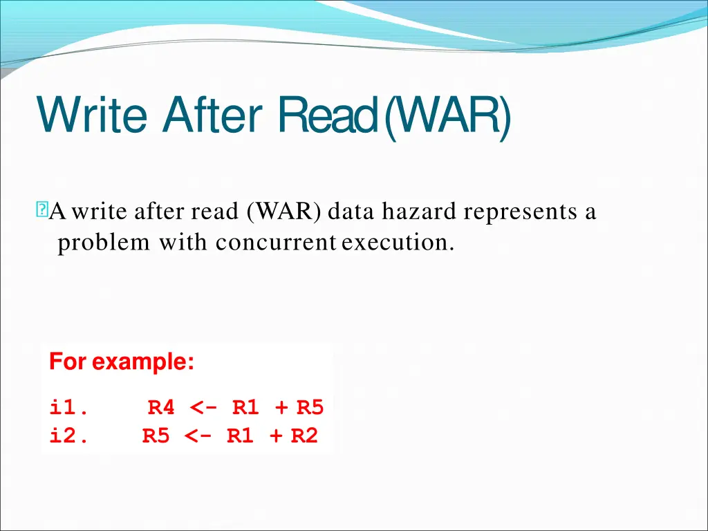 write after read war