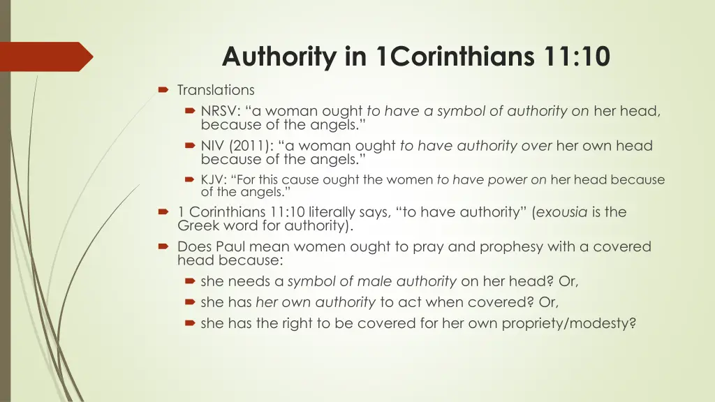 authority in 1corinthians 11 10