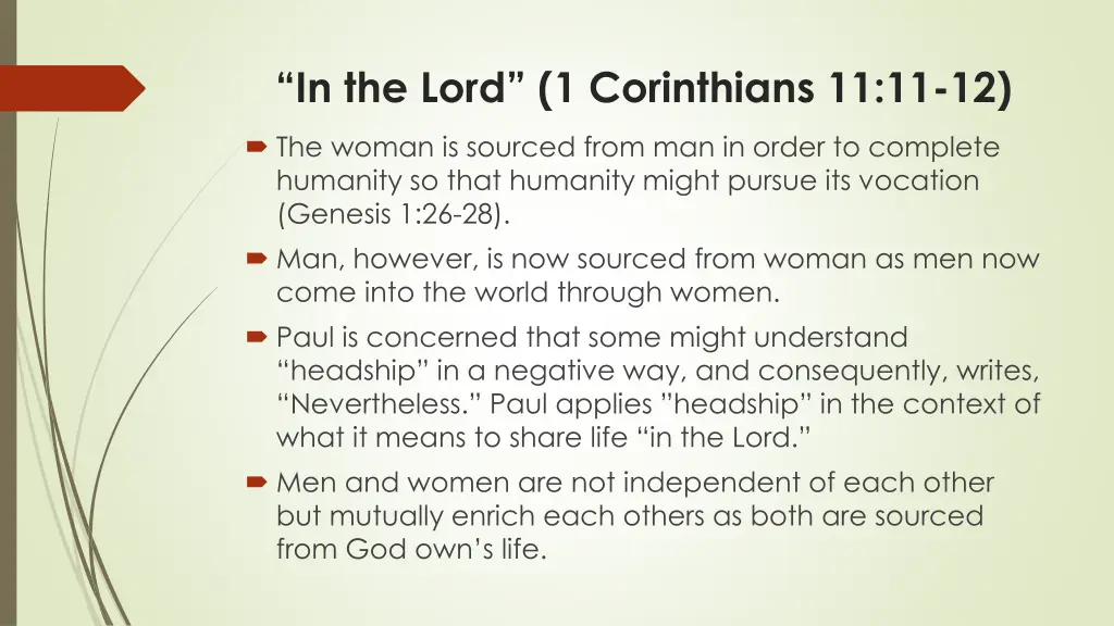 in the lord 1 corinthians 11 11 12