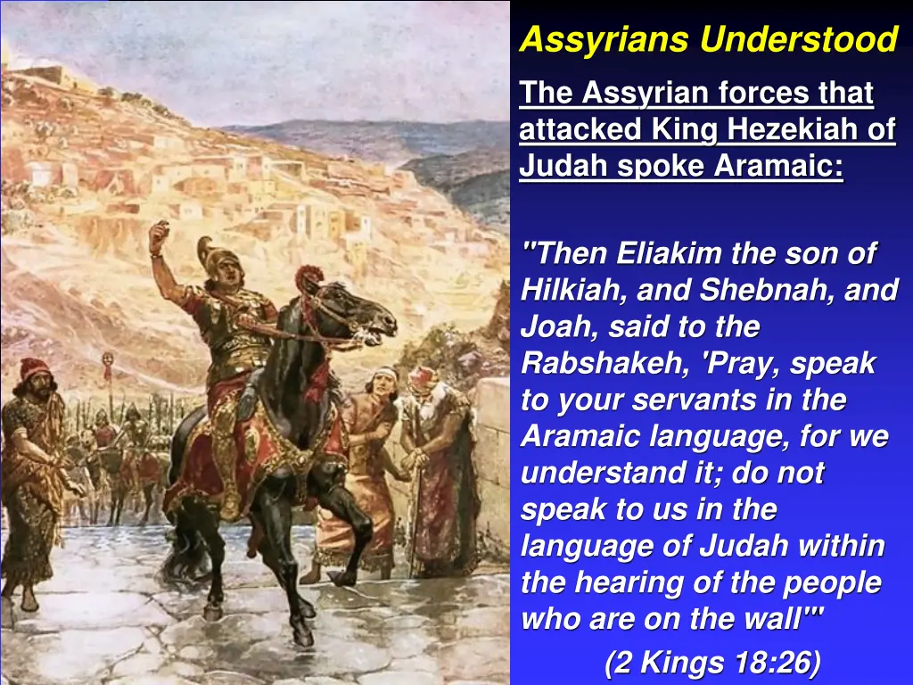 assyrians understood the assyrian forces that