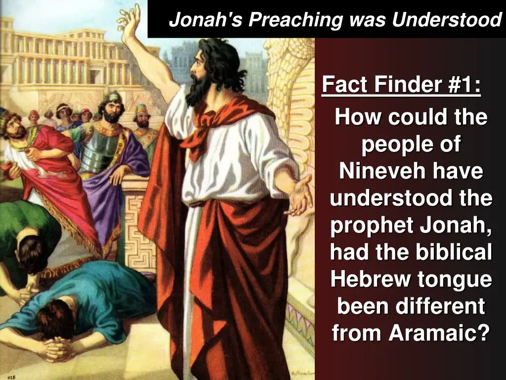 jonah s preaching was understood