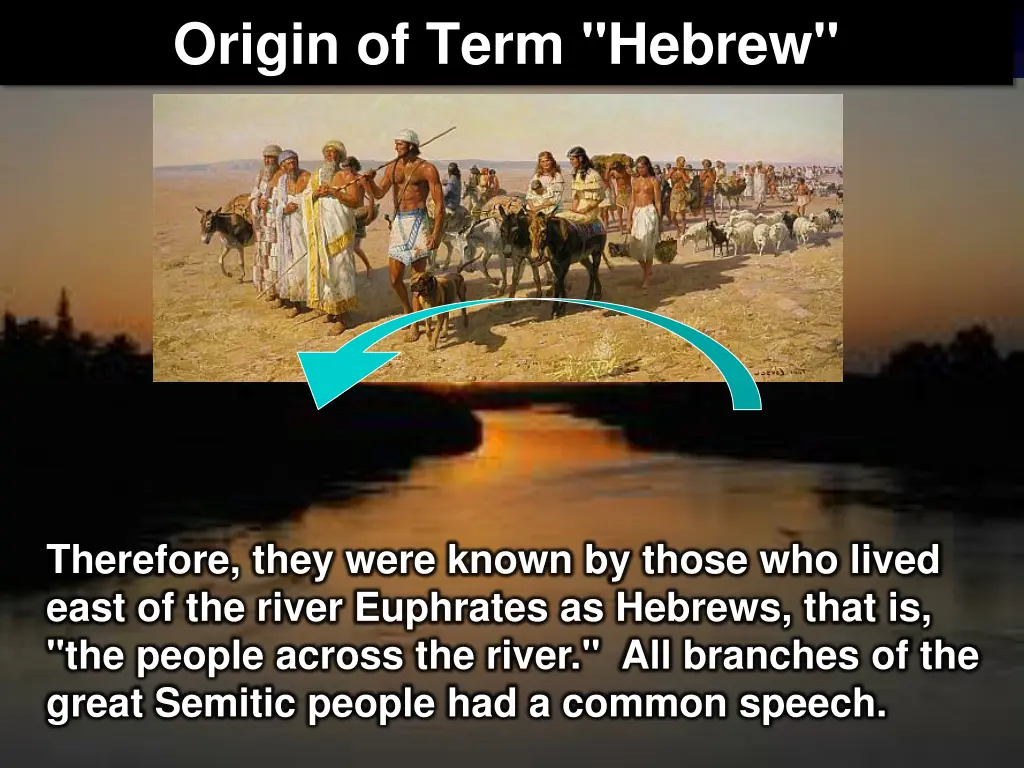 origin of term hebrew 1