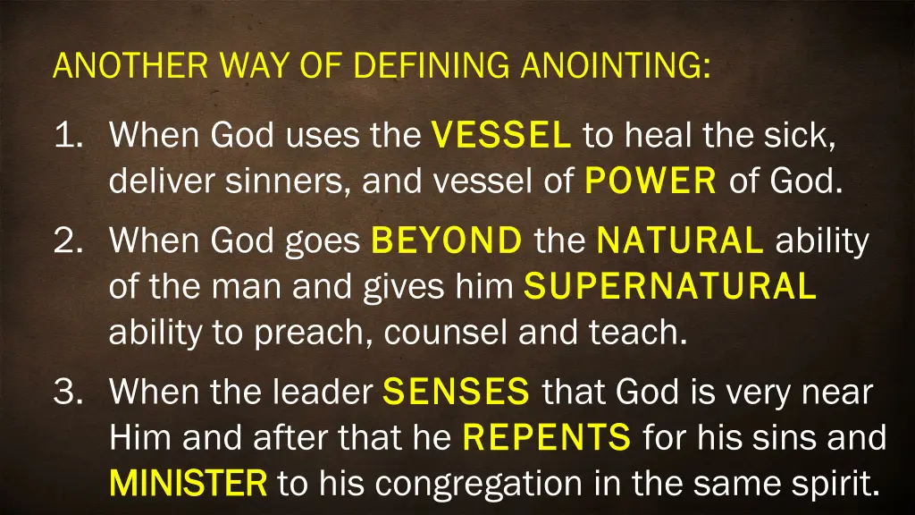 another way of defining anointing 2