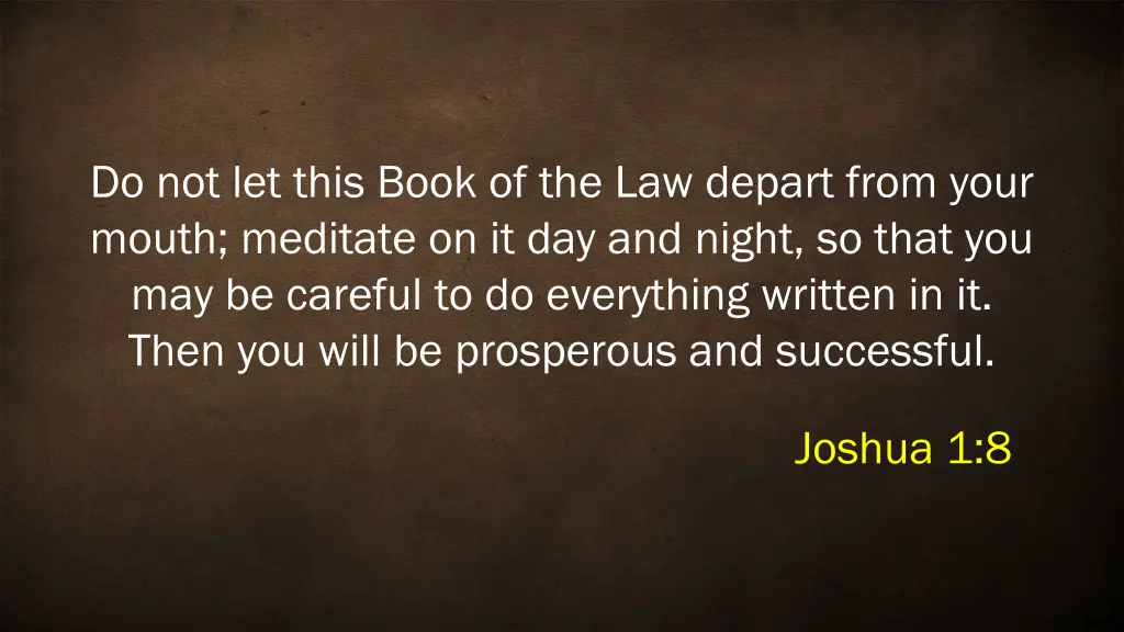 do not let this book of the law depart from your