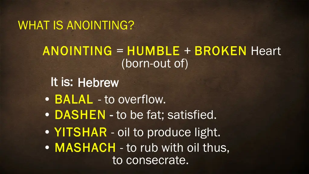 what is anointing 1