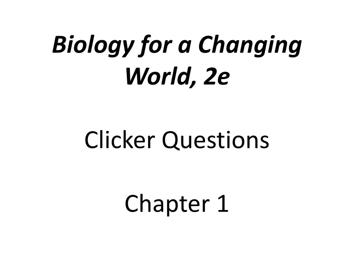 biology for a changing world 2e