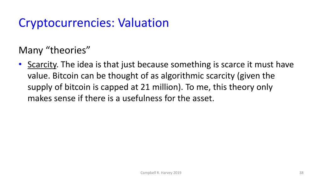 cryptocurrencies valuation 1