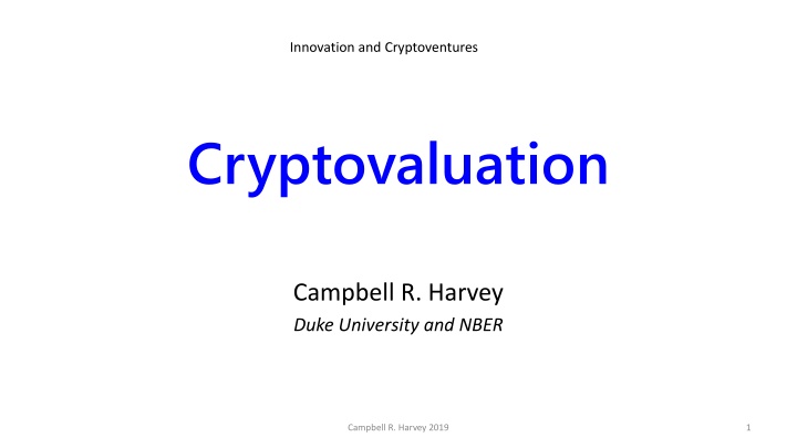 innovation and cryptoventures