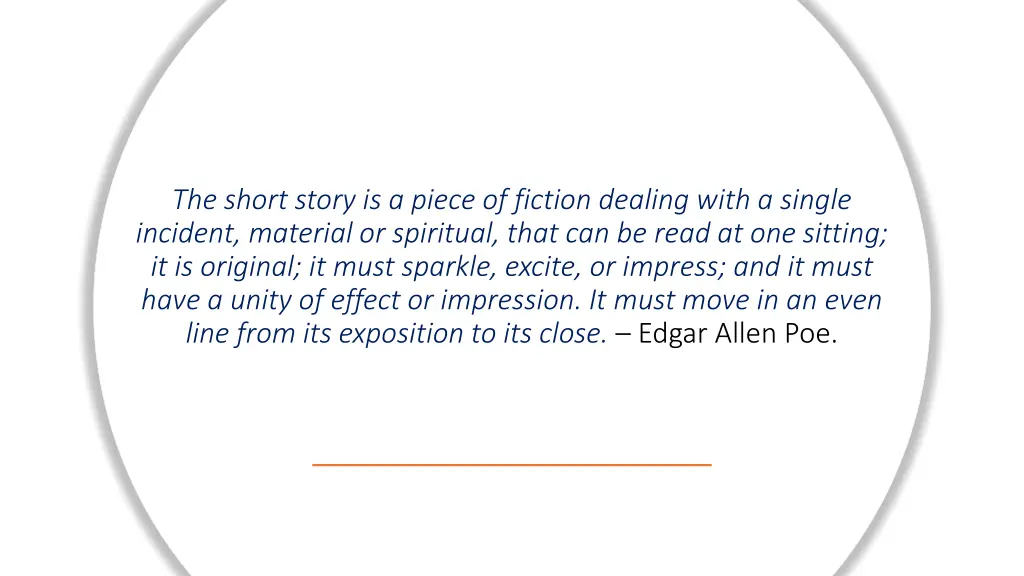 the short story is a piece of fiction dealing