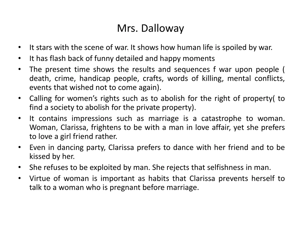 mrs dalloway