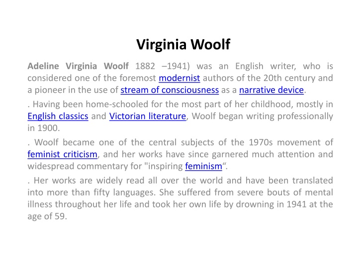 virginia woolf