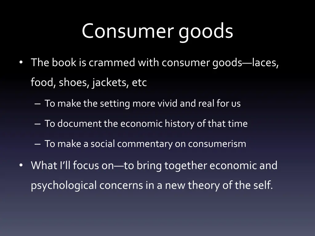 consumer goods