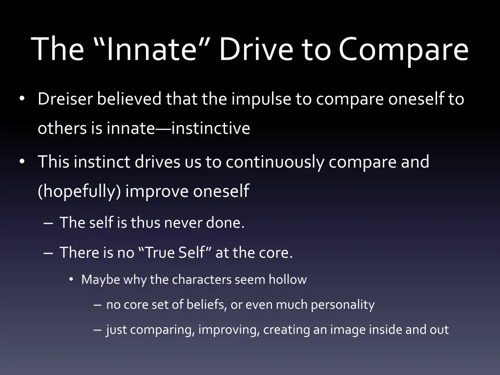 the innate drive to compare