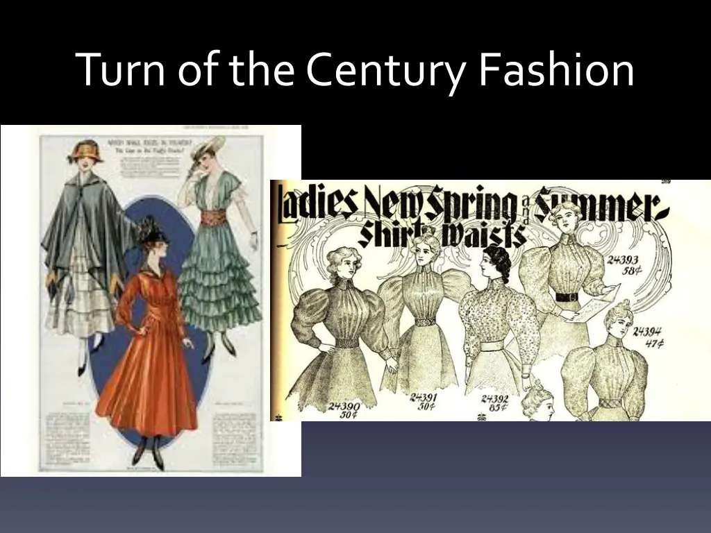 turn of the century fashion