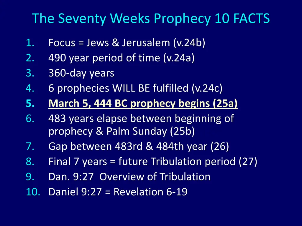 the seventy weeks prophecy 10 facts 5