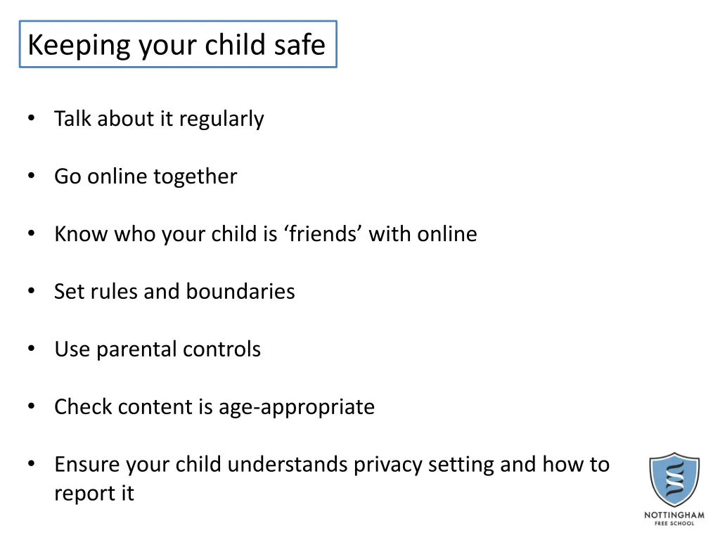 keeping your child safe