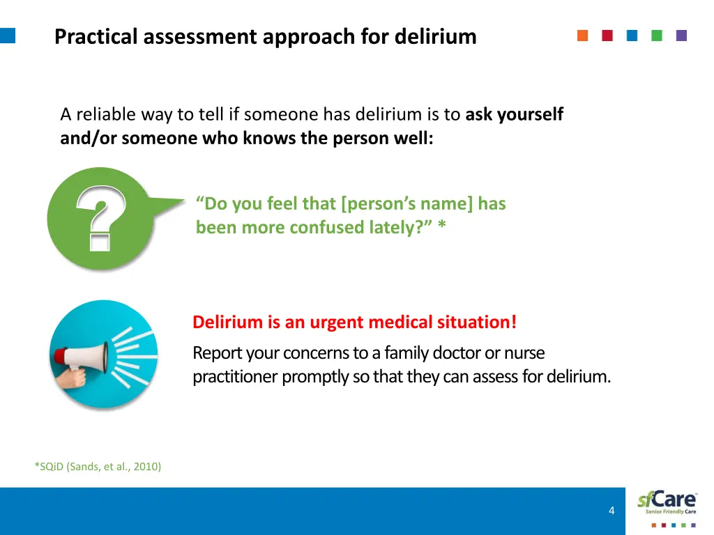 practical assessment approach for delirium