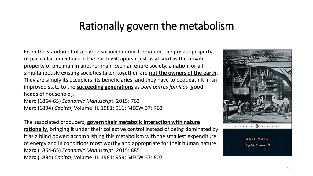 rationally govern the metabolism rationally