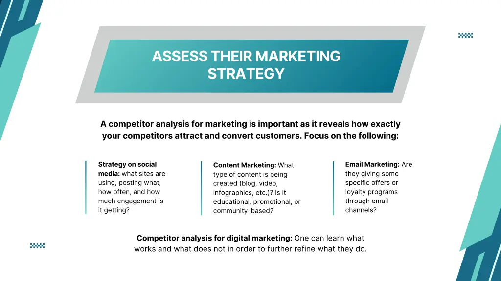 assess their marketing strategy