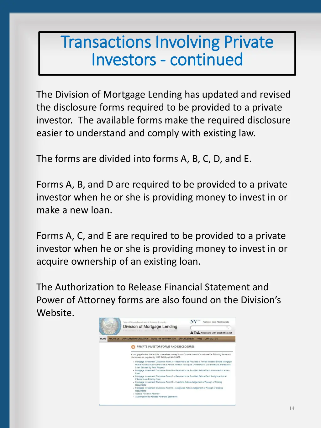 transactions involving private transactions 1