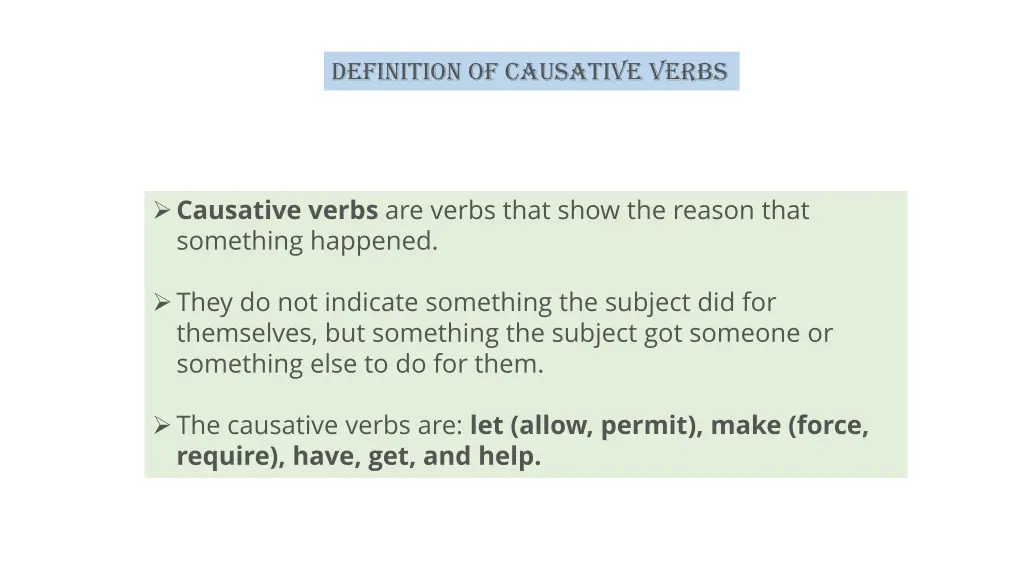 definition of causative verbs