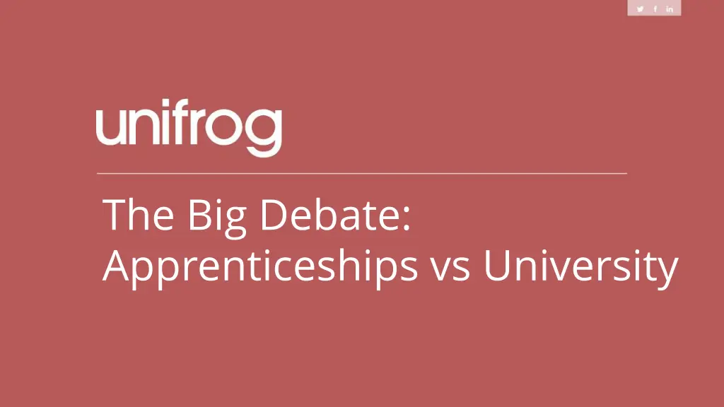 the big debate apprenticeships vs university