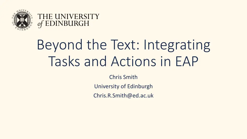 beyond the text integrating tasks and actions 1