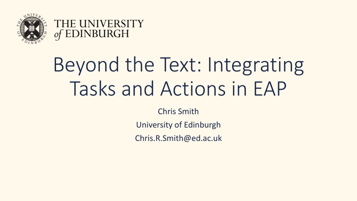 beyond the text integrating tasks and actions