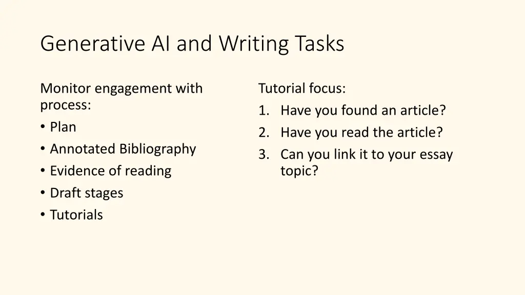 generative ai and writing tasks