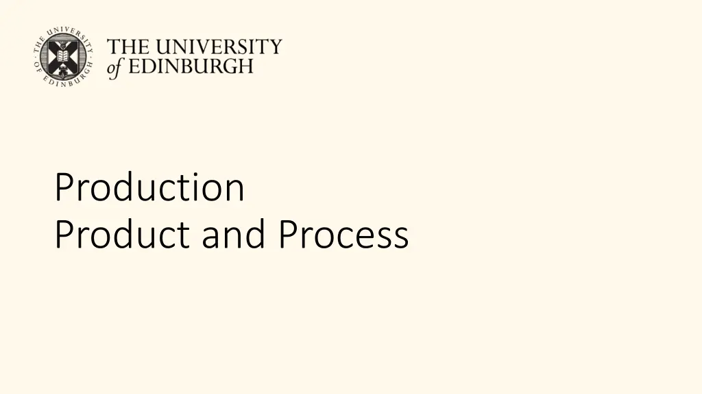 production product and process