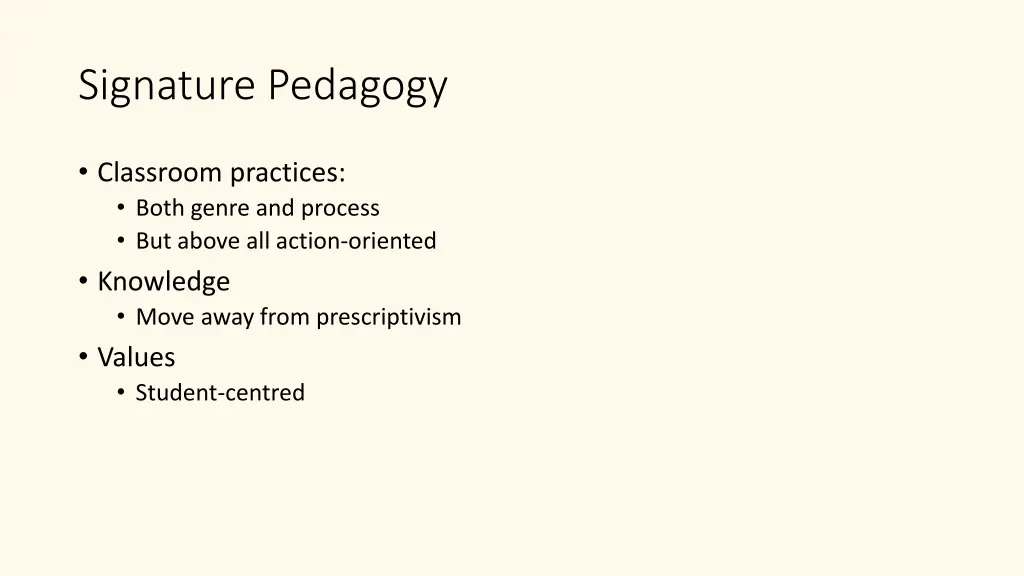 signature pedagogy