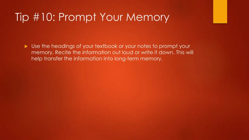 tip 10 prompt your memory