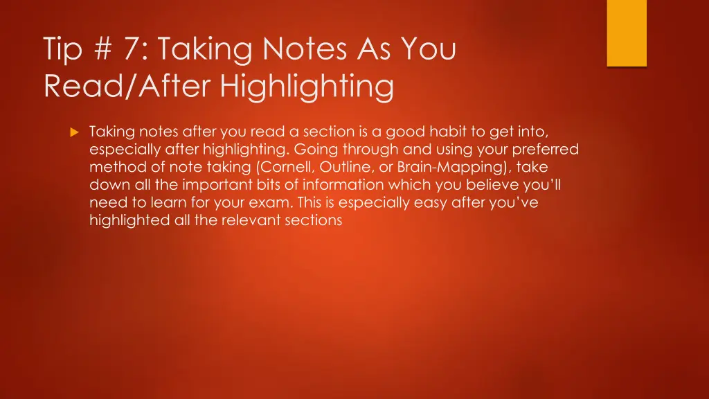 tip 7 taking notes as you read after highlighting