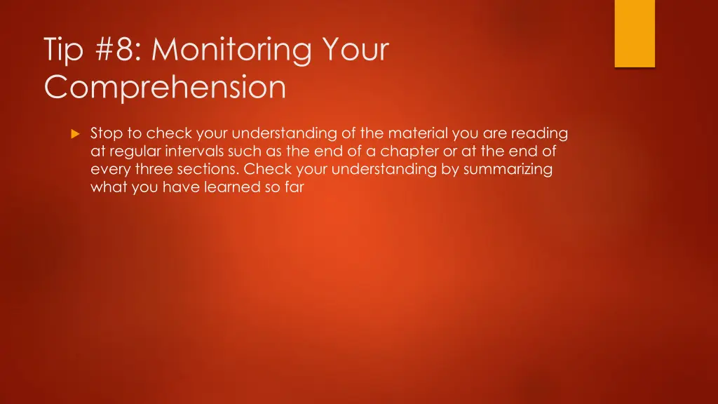 tip 8 monitoring your comprehension