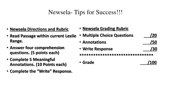 newsela tips for success