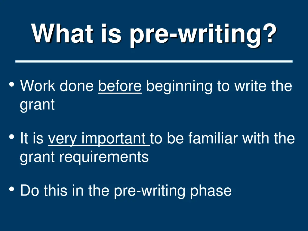 what is pre writing