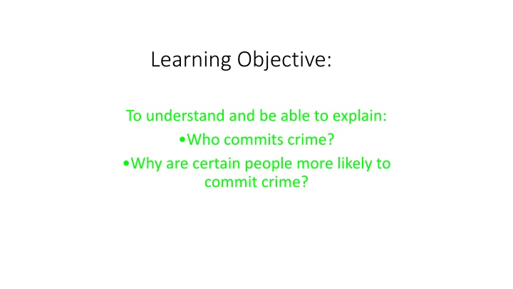 learning objective