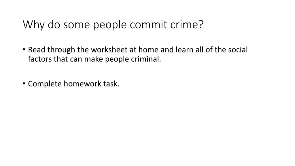 why do some people commit crime