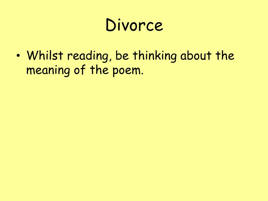 divorce