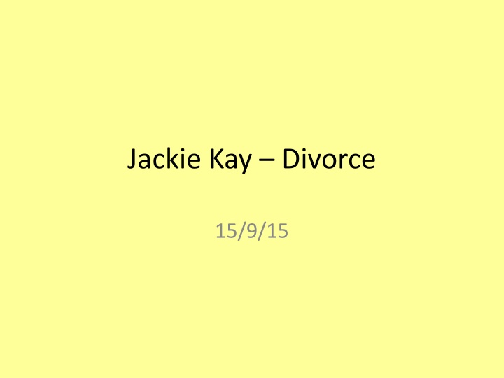 jackie kay divorce