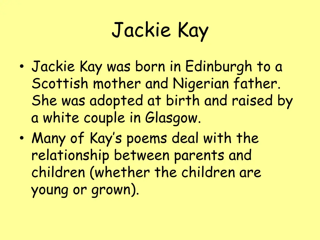 jackie kay