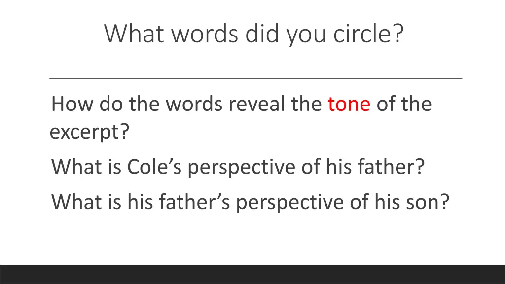 what words did you circle