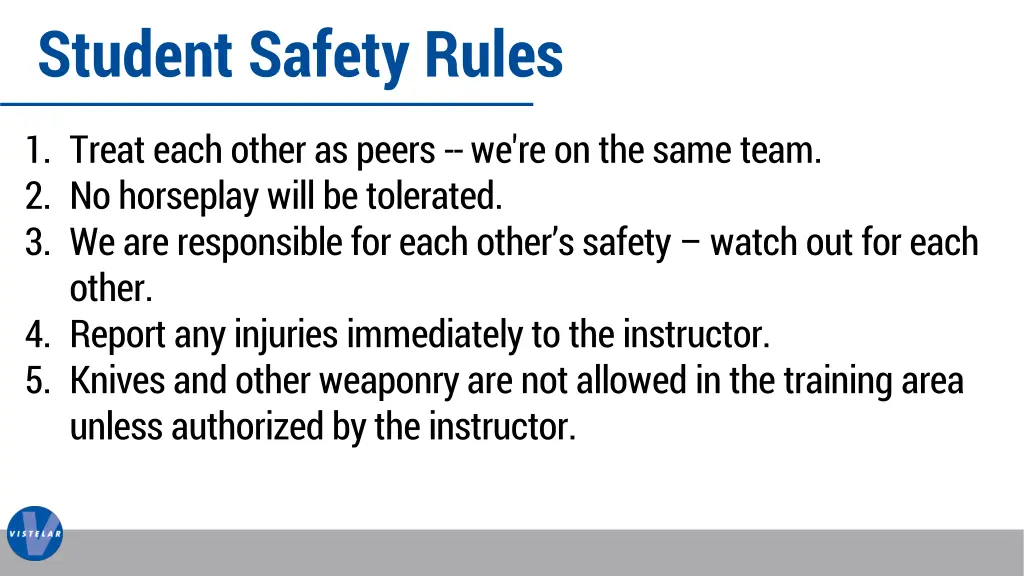 student safety rules 1