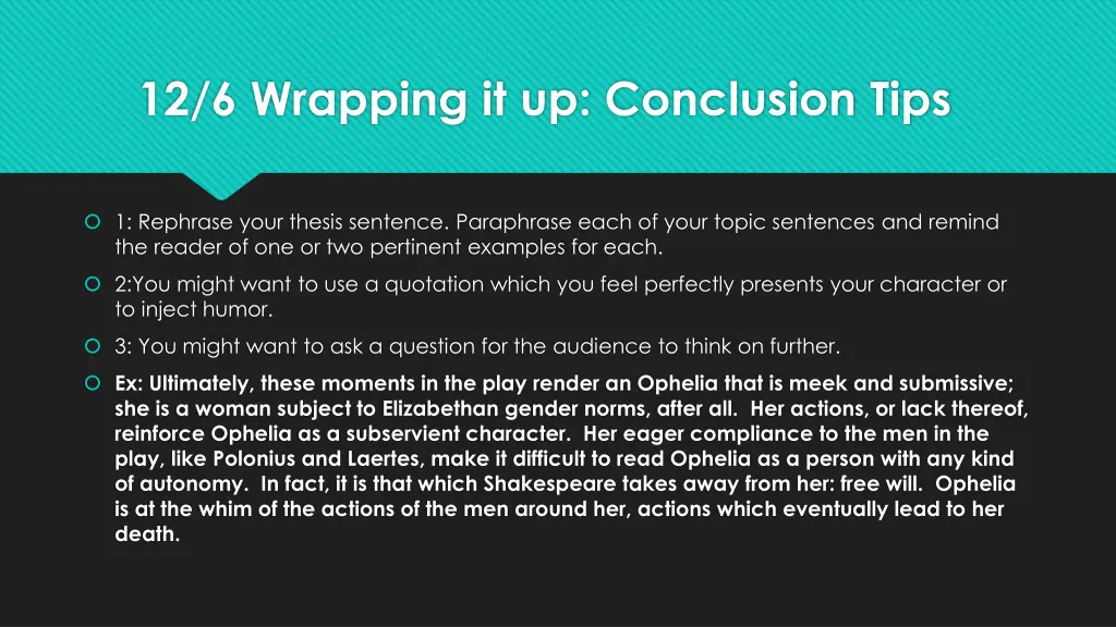 12 6 wrapping it up conclusion tips