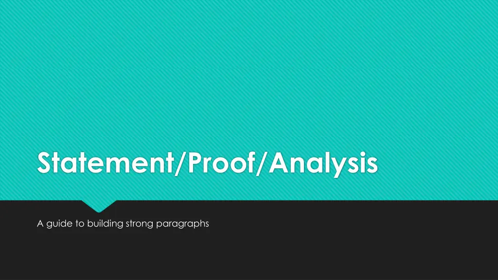 statement proof analysis